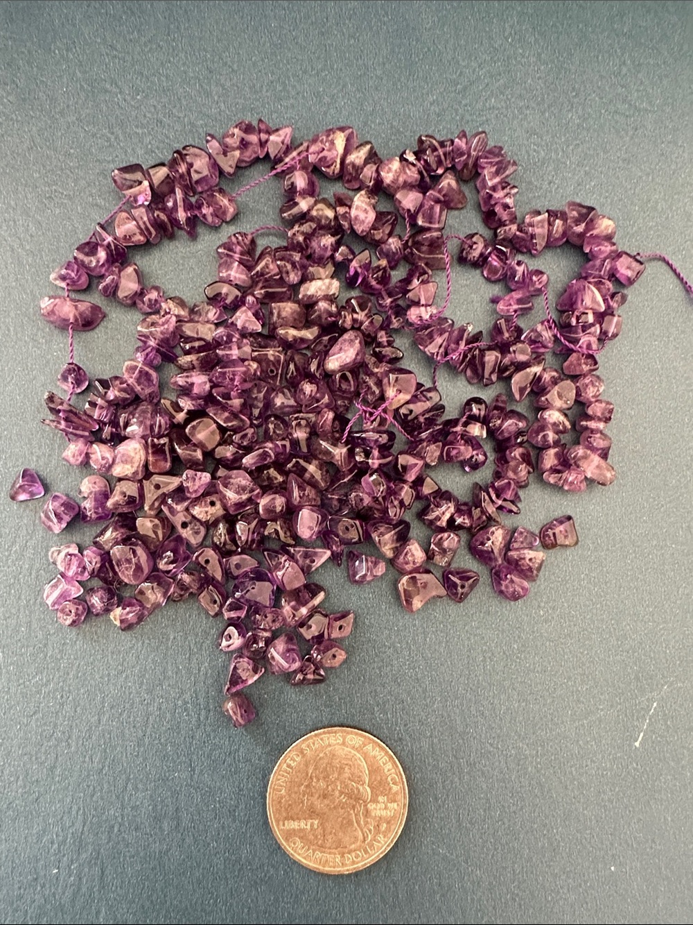 NEW listing πΊ Vintage Semi Precious Amethyst Chips Beads Bundle